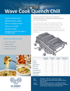 DC Norris North America Wave Cook Quench Chill Brochure