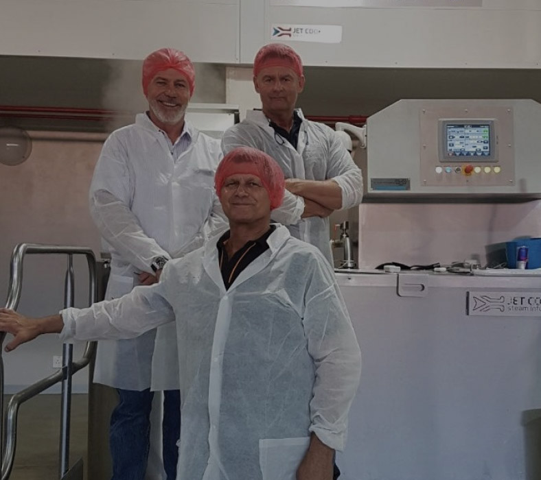 DC Norris industrial food processing equipment manufacturers testing a new industrial food processing equipment installation