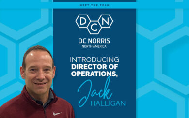 image of Jack Halligan from the shoulders up with a statement that reads "Introducing Director of Operations, Jack Halligan" below the DC Norris North America logo