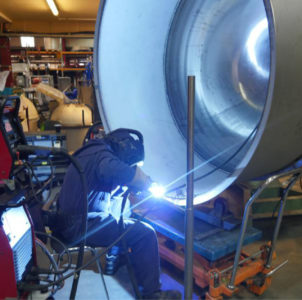 a kettle being manufactured by one of the skilled tradesman at DC Norris