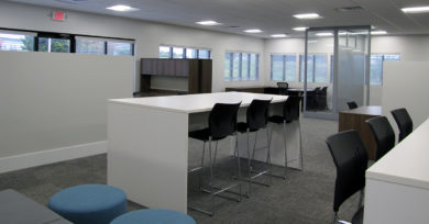 Standing desks and meeting tables in the DC Norris North America office