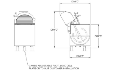 engineering drawing of DC Norris steam jacketed kettle